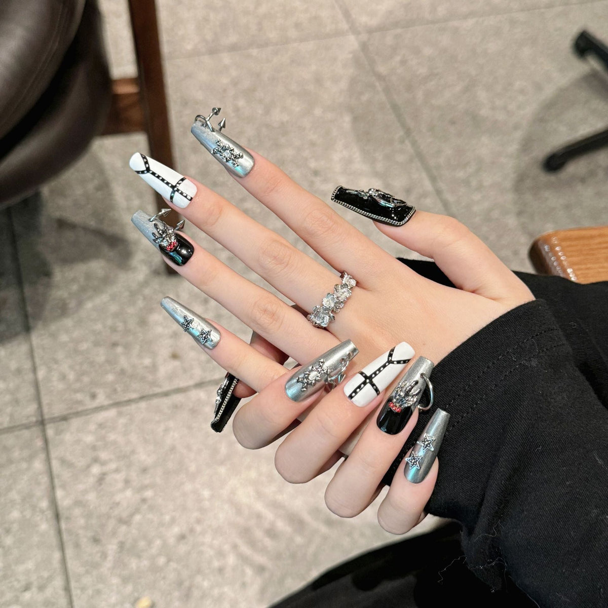 Ink & Glitter by Gattina, luxury hand-crafted press-on nails