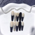 Black Mamba by Gattina, luxury hand-crafted press-on nails