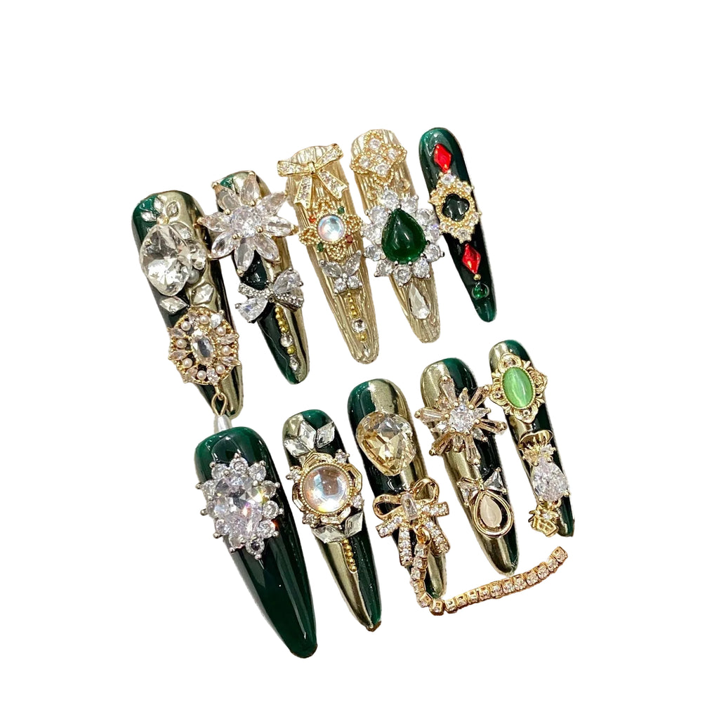 Zenobia by Gattina, luxury hand-crafted press-on nails