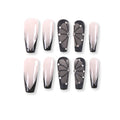 Midnight Veil by Gattina, luxury hand-crafted press-on nails