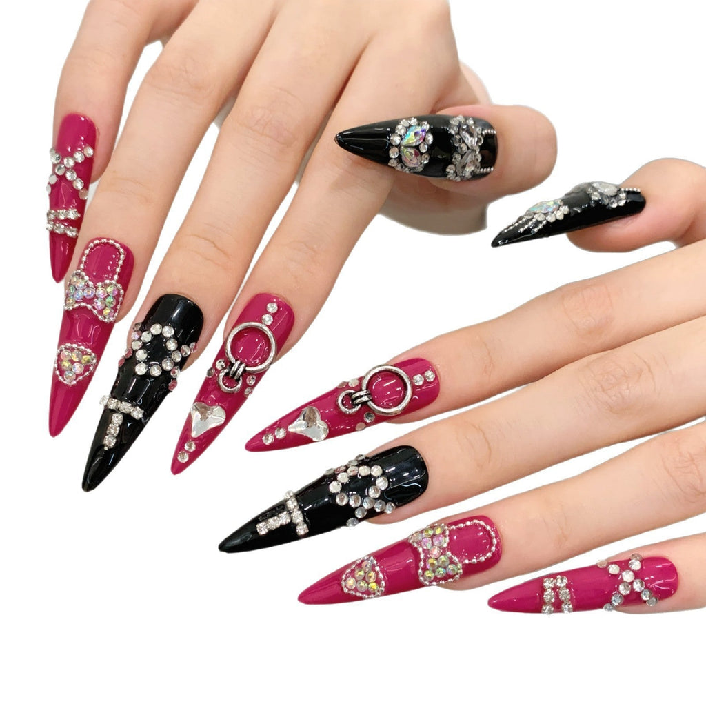 Heartbreaker by Gattina, luxury hand-crafted press-on nails