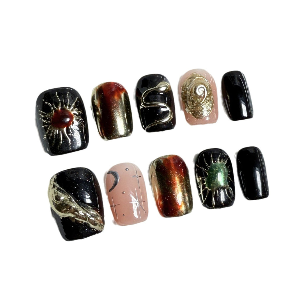 Bordeaux by Gattina, luxury hand-crafted press-on nails