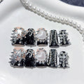 Punk Royal: "Spiked Heart" – Short Almond Handmade Press On Nails – Image 3