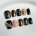 Bordeaux by Gattina, luxury hand-crafted press-on nails