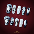 Dark Romance by Gattina, luxury hand-crafted press-on nails