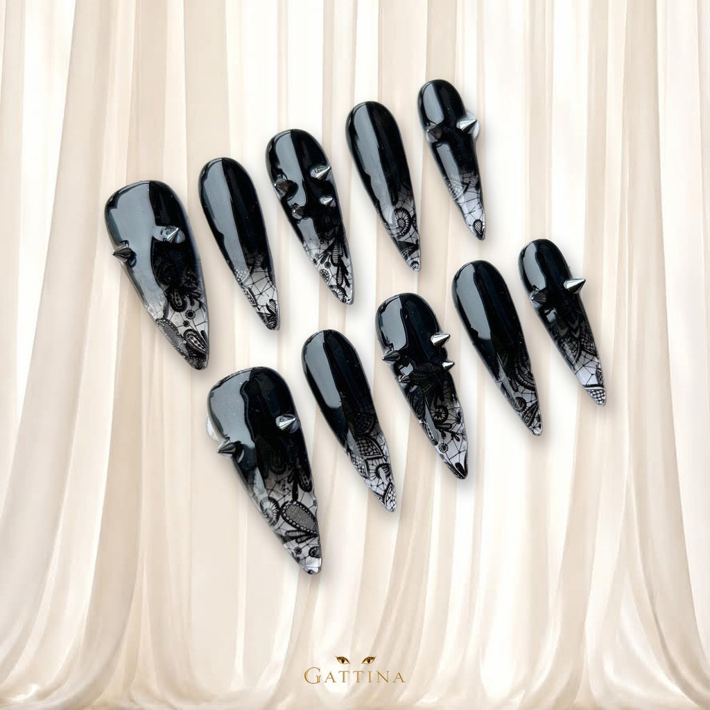 Femme Fatale by Gattina, luxury hand-crafted press-on nails
