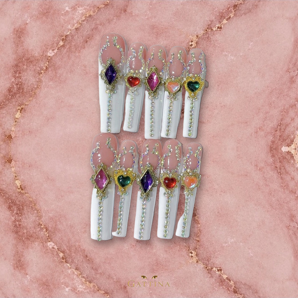 Jewel Box by Gattina, luxury hand-crafted press-on nails