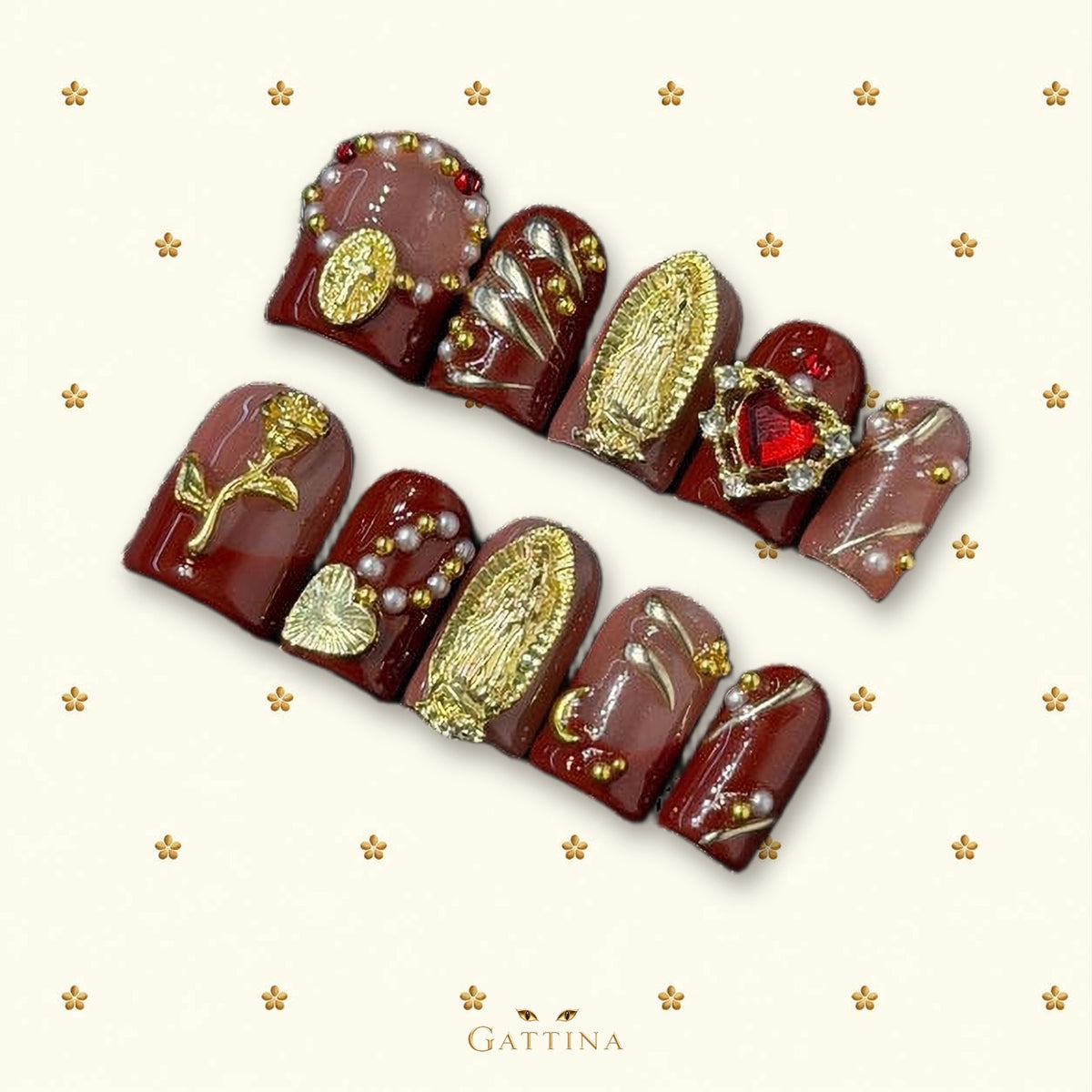 Lover by Gattina, luxury hand-crafted press-on nails