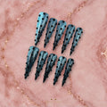 Midnight Teal by Gattina, luxury hand-crafted press-on nails
