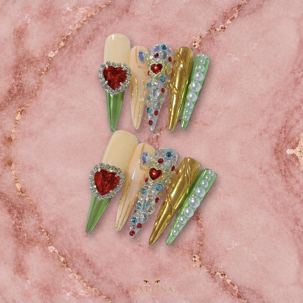 Palais Royal by Gattina, luxury hand-crafted press-on nails