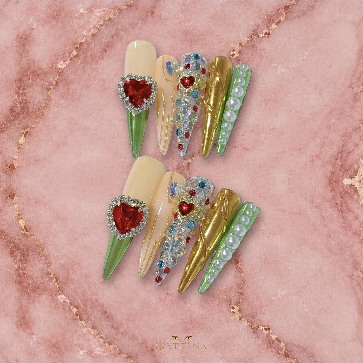 Palais Royal by Gattina, luxury hand-crafted press-on nails
