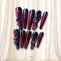 Ruby Serpent by Gattina, luxury hand-crafted press-on nails