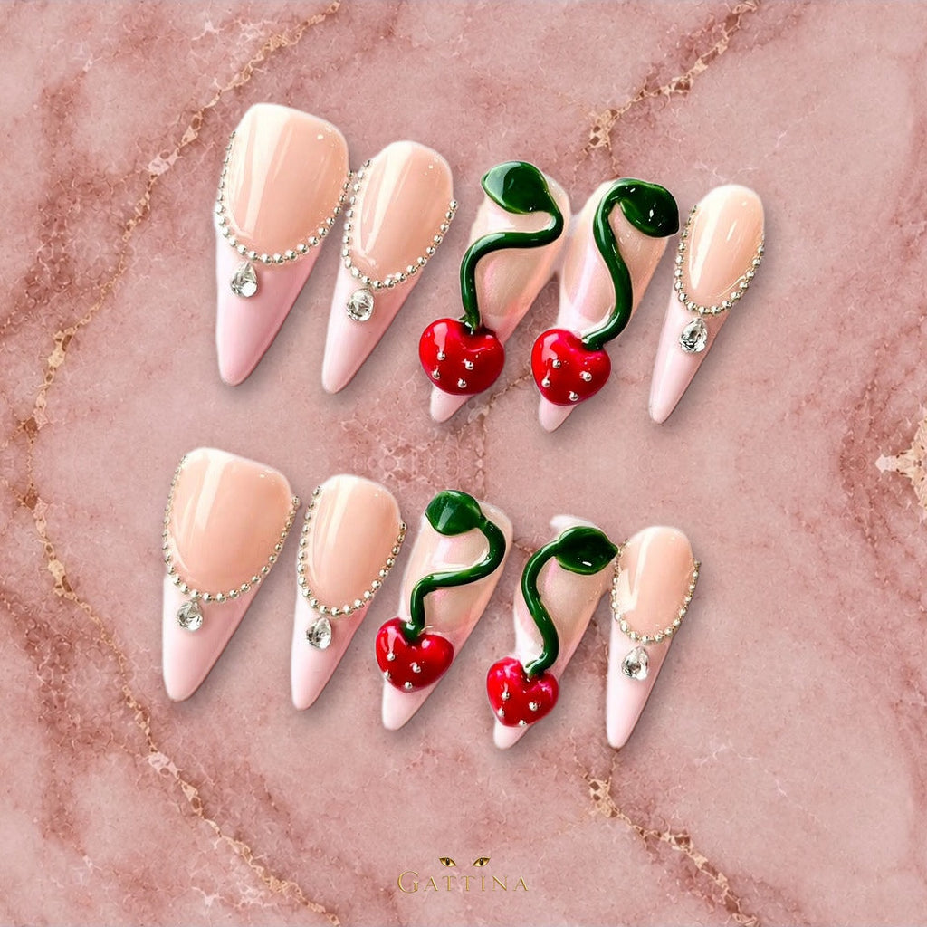 She’s Famous by Gattina, luxury hand-crafted press-on nails